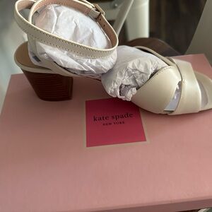 Kate Spade Cream Heeled Sandals